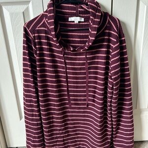 Loft XL burgundy hooded pullover